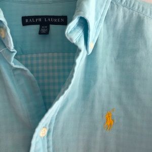 Ralph Lauren Gingham Blue Shirt